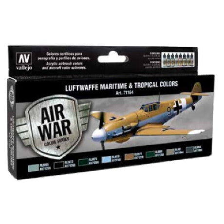 17ml Bottle Luftwaffe Maritime & Tropical Model Air War Paint Set (8 Colors) - Fusion Scale Hobbies