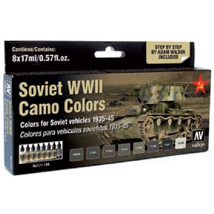 17ml Bottle WWII Soviet Camo Vehicles Model Air Paint Set (8 Colors) - Fusion Scale Hobbies