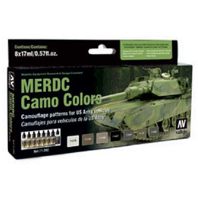 17ml Bottle US Army MERDC Camo Vehicles Model Air Paint Set (8 Colors) - Fusion Scale Hobbies