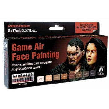 17ml Bottle Face Painting Game Air Paint Set (8 Colors) - Fusion Scale Hobbies