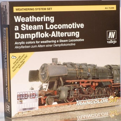 17ml Bottle Weathering Steam Locomotive Model Color Paint Set (8 Colors & 30ml Matt Varnish) - Fusion Scale Hobbies