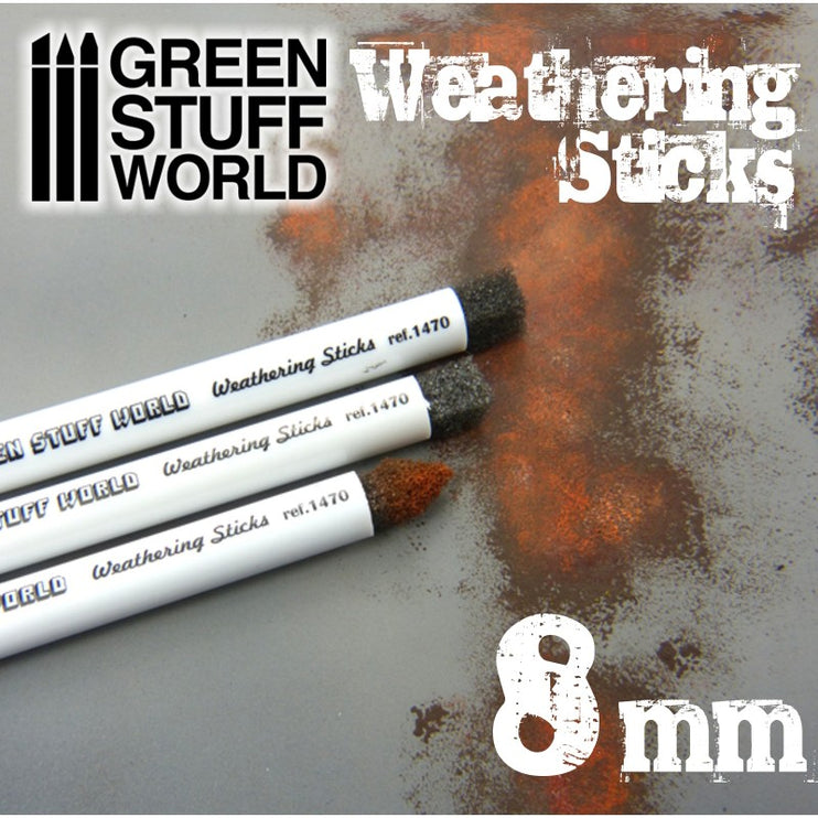 Green Stuff World Weathering Brushes 8mm - Fusion Scale Hobbies