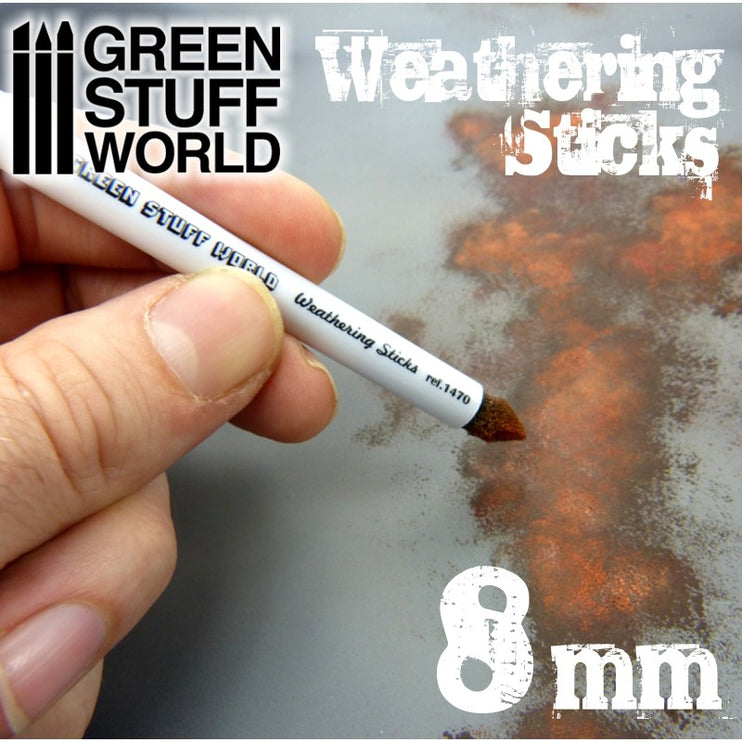 Green Stuff World Weathering Brushes 8mm - Fusion Scale Hobbies