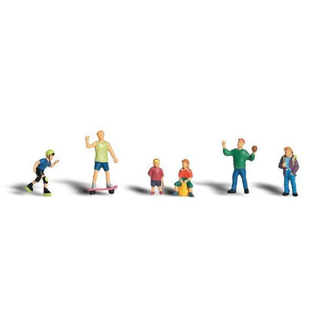 Kids at Play - HO Scale - There are six kids at play in this set