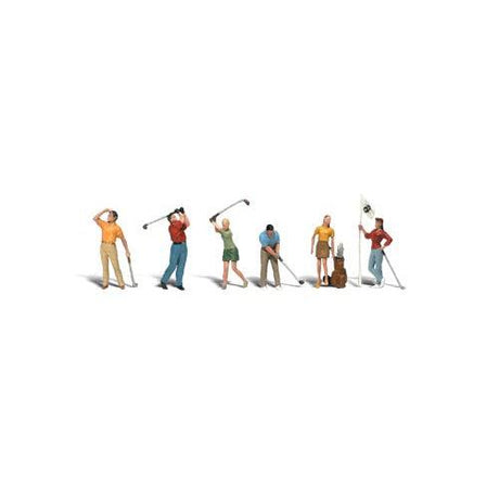 Golfers - HO Scale - Golfers in various poses, hit the greens for a day of golf