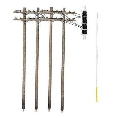 Woodland Scenics HO Pre-Wired Poles Double Crossbar
