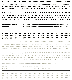 Dry Transfer Mini-Series Lettering Black & White - Fusion Scale Hobbies